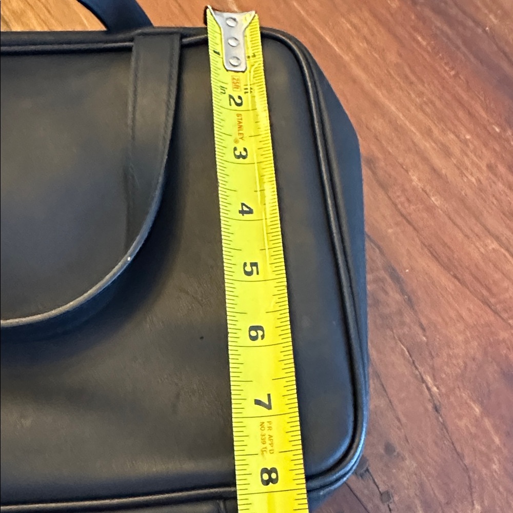 Vintage Coach Black Leather Toiletry Bag Y2K - Picture 4 of 6